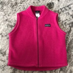 Pink Patagonia fleece vest